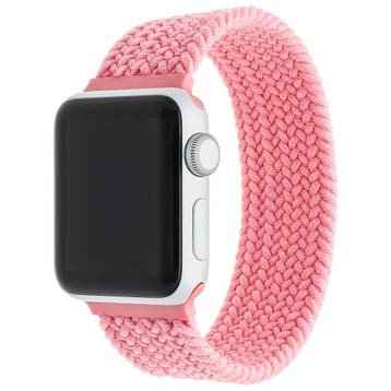 Apple Watch bandje - nylon - gevlochten solo - roze punch, Verzenden, Nieuw