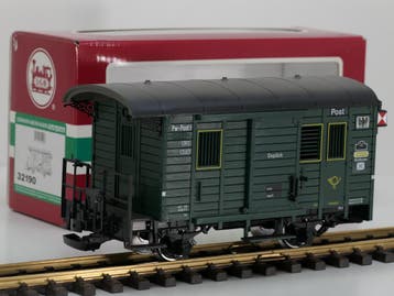 LGB 32190 Bagage/postwagon met metalen wielen en kogellag..., Wagon, Ophalen of Verzenden, Zo goed als nieuw, LGB