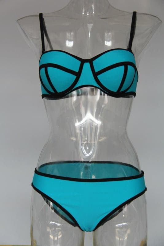 Beugel bikini Neopreen triangle M L *ZOMER 2024* TURQUOISE, Kleding | Dames, Badmode en Zwemkleding, Nieuw, Verzenden