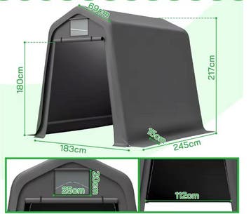 Fietsenstalling Tent 245x183cm Waterdicht Opslag Tuin, Verzenden, Nieuw