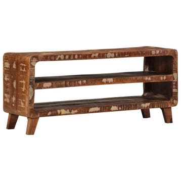 vidaXL Tv-meubel 105x46x32 cm massief gerecycled hout, Huis en Inrichting, Woonaccessoires | Cd- en Dvd-rekken, Verzenden, Nieuw