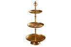 Design taartplateau ORIENT 65cm goud in wild hammer finish, Ophalen of Verzenden, Nieuw