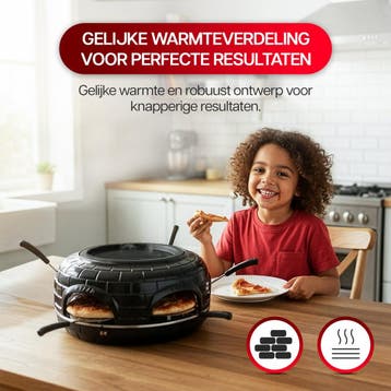 CuisineKing 3-in-1 Pizza Grill Oven G1 - 6 Personen -, Witgoed en Apparatuur, Ophalen of Verzenden, Nieuw