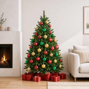 vidaXL Kerstballen set 50 st Rood, goud en groen 8 cm, Verzenden, Nieuw