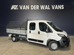 Peugeot Boxer 2.0 BlueHDI 130pk Pick up Dubbel Cabine Open l, Stof, Gebruikt, Wit, Dealer onderhouden