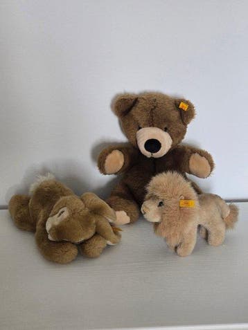Steiff - Pluche speelgoed Steiff Lion, Bunny and Bear (set)