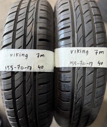 2x 155-70-13 Viking Zomer 2x 7mm €40 Per Band 155 70 13, Auto-onderdelen, Banden en Velgen, Ophalen, Gebruikt, 155 mm, 13 inch