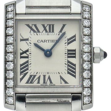 Cartier - Tank Française SM Watch Diamond Bezel - W4TA0008 -, Nieuw