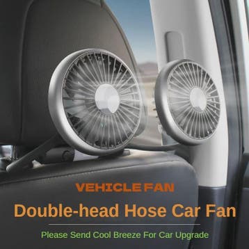 Dubbele USB Ventilator met 360° Rotatie en LED Verlichting -, Verzenden, Nieuw