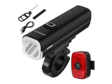 Veiling - Trizand 1000lm LED fietslamp + achterlicht, Fietsen en Brommers, Nieuw