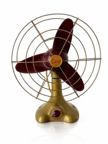 LESA Milano ATP/2 – Vintage Italian Table Fan – Burgundy &