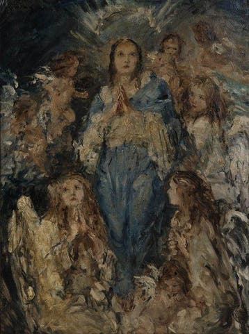 Aurél Náray (1883-1948) - Heilige met engelen
