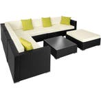 Wicker loungeset met aluminium frame Marbella - zwart, Verzenden, Nieuw