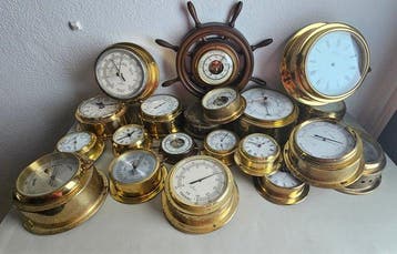 Maritieme objecten (20) - Koper, Plastic- Bootmeters, Antiek en Kunst