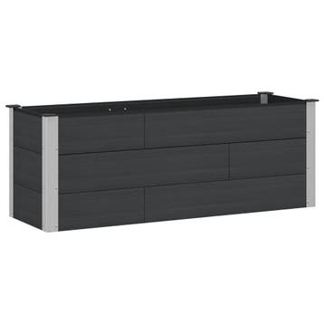 vidaXL Verhoogde plantenbak Zwart 150 x 50 x 54 cm, Verzenden, Nieuw, Minder dan 60 cm, 30 tot 60 cm