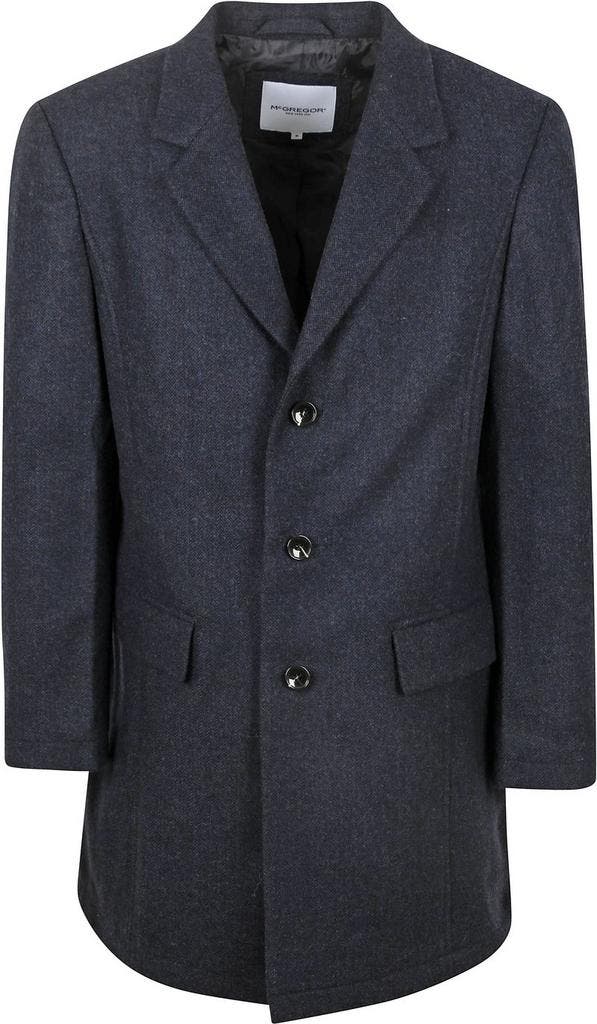 McGregor Coat Wool Herringbone Navy maat M Heren, Kleding | Heren, Jassen | Winter, Blauw, Nieuw, Maat 48/50 (M), Verzenden