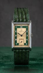 Omega - Rare 1930s Art Deco Omega Tank - Green Two-Tone, Nieuw