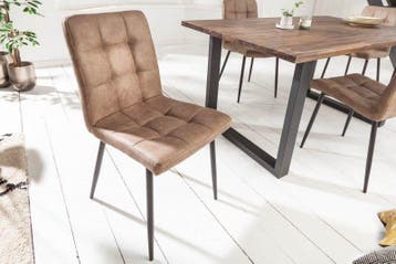 Retro design stoel MODENA antiek taupe met decoratieve, Huis en Inrichting, Ophalen of Verzenden, Nieuw