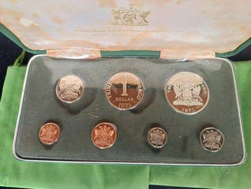 Trinidad en Tobago. 1971, Set Proof Franklin Mint - 7 Coins