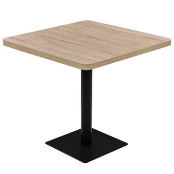 Bistrotafel 80x80cm eiken - 47% korting!, Vierkant, Tot twee personen, Zo goed als nieuw, Metaal