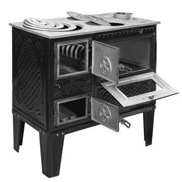 Houtkachel Zwart 7,85kW | Gietijzer | OP=OP, Huis en Inrichting, Ophalen of Verzenden, Nieuw, Vrijstaande haard, Houthaard