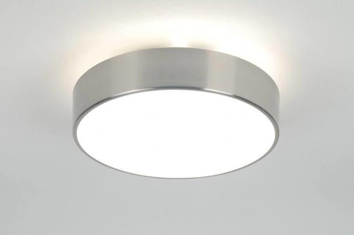 Rietveld Plafondlampen - Wit, Staalgrijs - Glas, Staal, Meta, Huis en Inrichting, Lampen | Plafondlampen, Verzenden