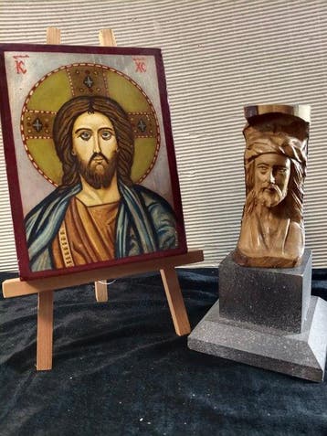 Figuur - Volto di Cristo (2) - Buxushout
