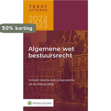 Tekstuitgave Algemene wet bestuursrecht 2022-2023, Verzenden, Zo goed als nieuw
