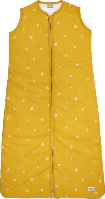 Meyco Sweet triangle babyslaapzak gevoerd - 70 cm - okergeel, Verzenden, Nieuw