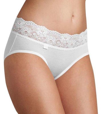 sloggi Romance Dames Midi slip - 38 - met kant - Wit, Verzenden
