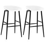 vidaXL Barstoelen 2 st wit, Huis en Inrichting, Barkrukken, Verzenden, Nieuw