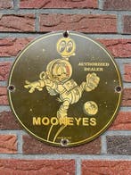 Mooneyes Authorized Dealer rond metalen reclamebord – space, Verzamelen, Nieuw