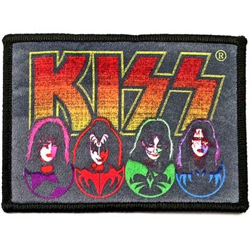 KISS - Faces + Icons - patch officiële merchandise, Ophalen of Verzenden, Nieuw, Kleding