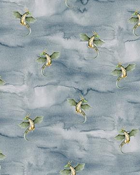 Tricot/Jersey Draakjes Wolken, Nieuw, Overige kleuren