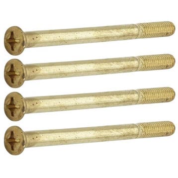 Set van 4 bouten M6x80 mm messing, Verzenden, Nieuw