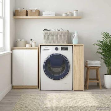 vidaXL Wasmachinekast met opslag Sonoma 87 x 60 x 89 cm, Huis en Inrichting, Kasten | Overige, Verzenden, Nieuw