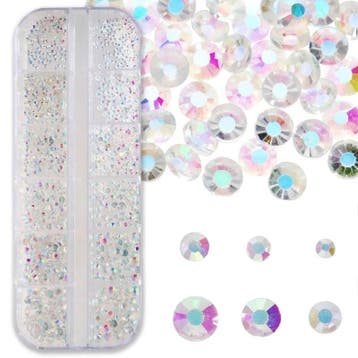 1 x Crystal FX flatback mix 1500 stuks SS4-6-8-10-12-16 –., Ophalen of Verzenden, Nieuw, Kraal