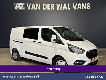 Ford Transit Custom | 2.0 TDCI 130pk L2H1 Inrichting Euro6, Auto's, Bestelauto's, Gebruikt, Euro 6, Wit, Dealer onderhouden
