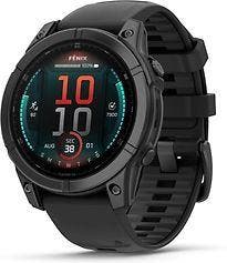 Garmin Fenix E 47 mm zwart met een grijs siliconen polsband, Verzenden, Zo goed als nieuw