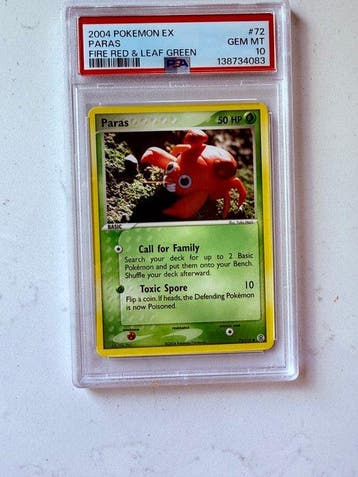 Pokémon - 1 Graded card - Paras 72 - PSA 10 - EX, Nieuw