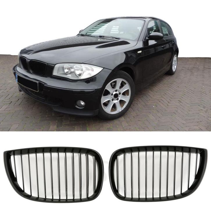 Grille Hoogglans zwart geschikt voor BMW 1 Serie E87 |, Auto diversen, Tuning en Styling