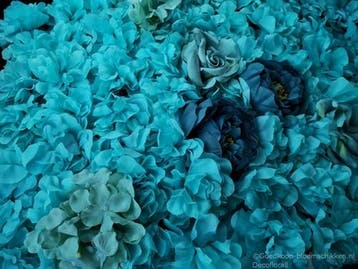 Flowerwall 40x60 cm 3D Blue Kant en Klaar, Hobby en Vrije tijd, Ophalen of Verzenden, Nieuw
