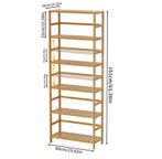 Bamboe Stellingkast – Opbergkast met 6 Lagen – Bamboe Kast, Huis en Inrichting, Kasten | Stellingkasten, Verzenden, Nieuw