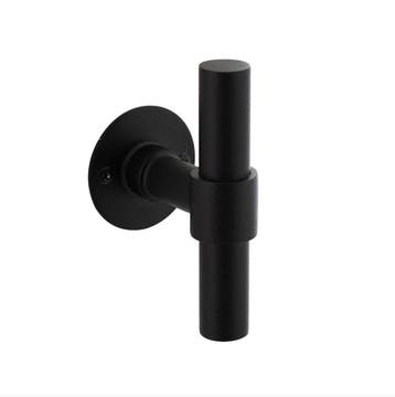 Gatdeel T-model recht + ronde platte rozet 50X2mm RVS/Zwa..., Ophalen of Verzenden, Nieuw, Rvs, Klink of Kruk