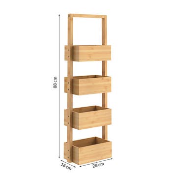 Badkamerrek Bamboe 88x16x28cm (Interieur, Voor in Huis), Verzenden, Nieuw