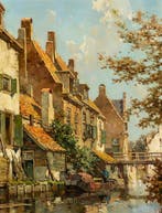 Hollandse School (XIX) - Sloep op het Stadskanaal (No