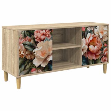 vidaXL Tv-meubel BORNE 102 x 33 x 50 cm Sonoma Bewerkt hout, Minder dan 50 cm, Verzenden, Nieuw, Minder dan 100 cm