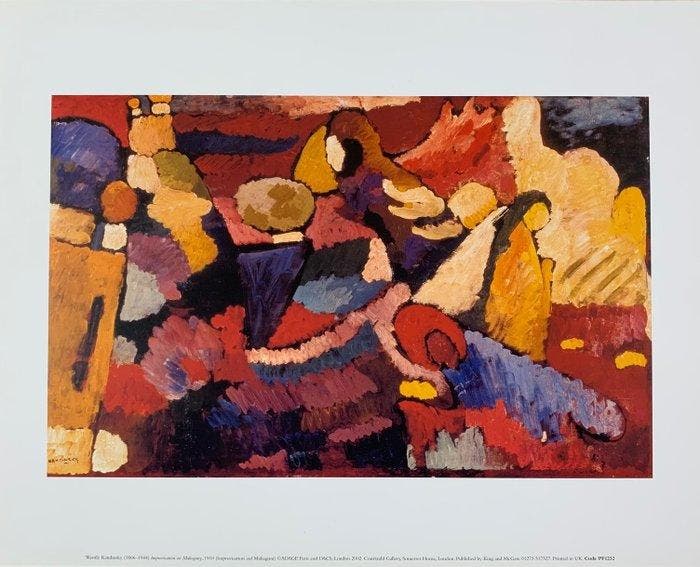 Wassily Kandinsky (1866-1944) - Improvisation on Mahogany,, Antiek en Kunst, Kunst | Designobjecten