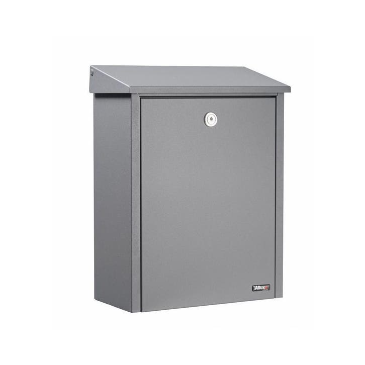 Allux 200 wandbrievenbus staal - basaltgrijs, Tuin en Terras, Brievenbussen, Nieuw, Verzenden