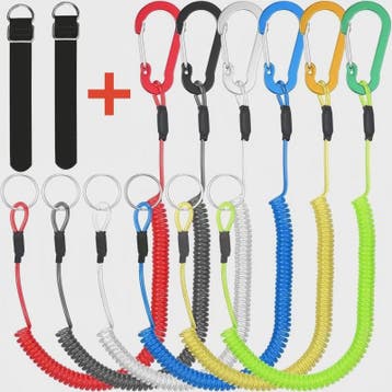 2 Meter Visco Lanyard met Hengelband - Intrekbaar Anti-Verli, Watersport en Boten, Verzenden, Nieuw